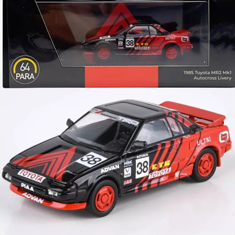 Para64 1/64 1985 toyota mr2 mki #38 *advan race livery*, red/black, , medium-null