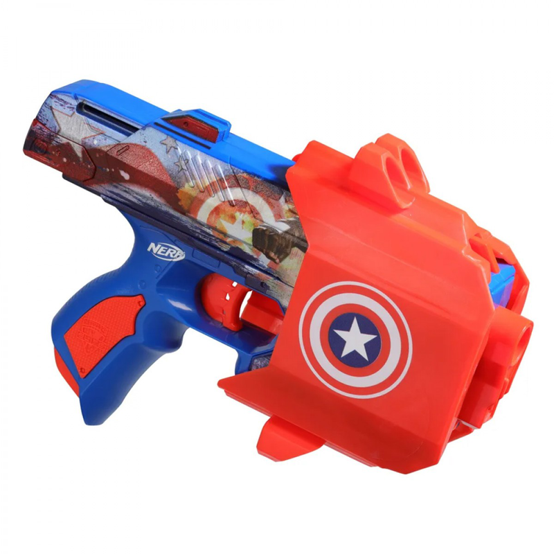 Nerf marvel captain america blaster & 10 darts 8y+, , medium image number null