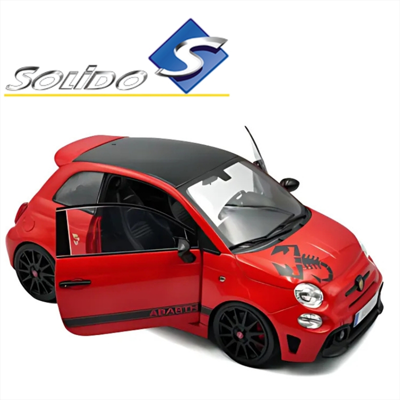 Solido 1/18 2022 fiat 500 f595 abarth, red rosso maranello, , medium image number null