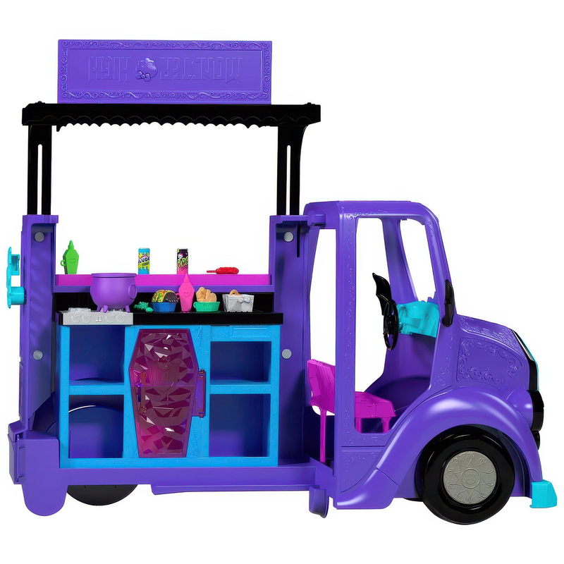 Product image: Monster high playset fangtastic rockin' food truck 2-in-1 playset, , medium-null