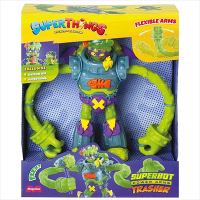 Superthings superbot power arms micro-creatures with trasher figures, , medium