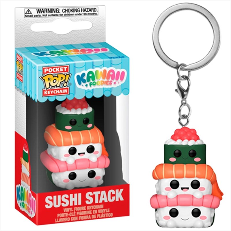 Product image: Funko pocket pop!: kawaii foodies - sushi stack vinyl figure keychain, , medium-null