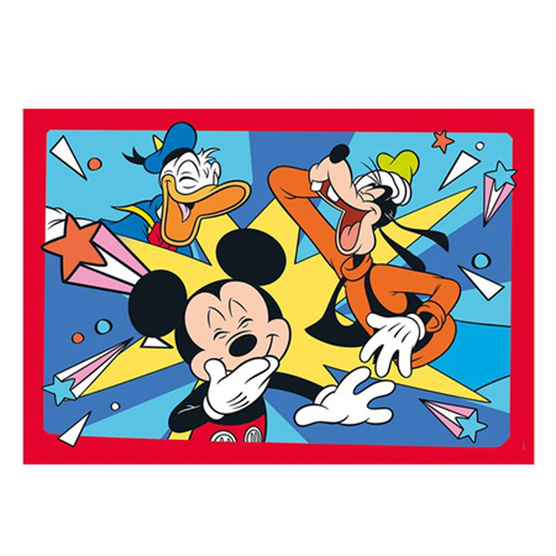 As clementoni kids puzzle super color mickey 2x20 pcs 3y+ 24791, , medium-null