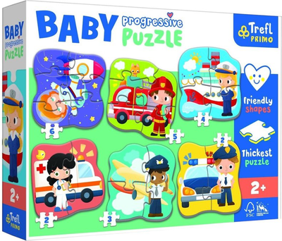 Παιδικό puzzle professions 22pcs για 2+ ετών trefl, , medium