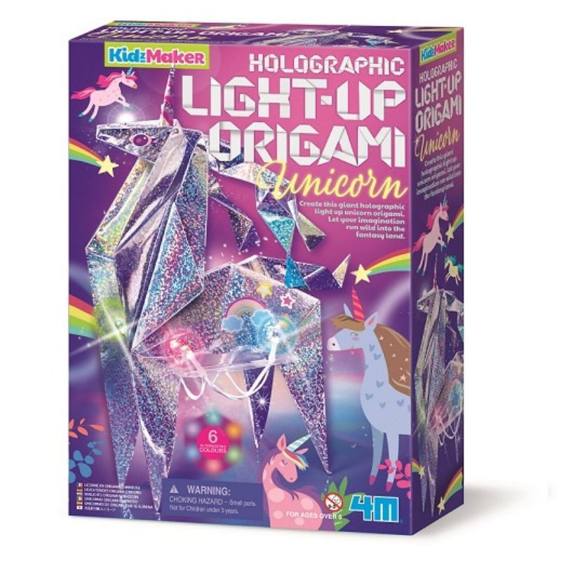 4m holographic light-up origam unicorn 4776, , medium-null