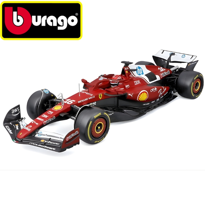 Bburago - formula 1 - 1/18 - ferrari - f1 sf-25 ferrari n 16 miami gp 2025 charles leclerc with case, , medium-null