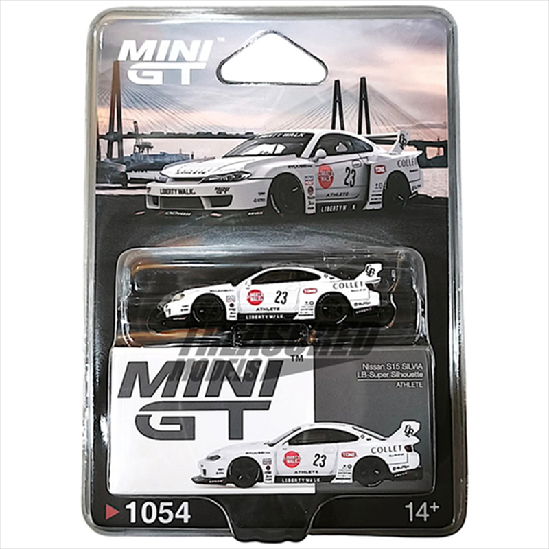 Mini gt 1/64 2024 niassan silvia s15 lb-super silhouette athlete, white, , medium-null