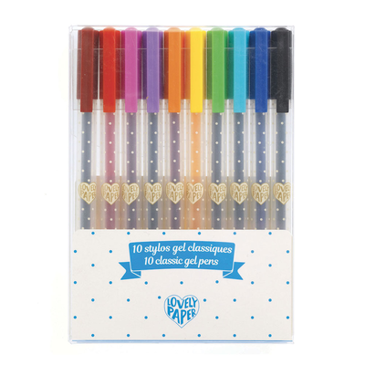 Djeco 10 classic gel pens, , medium