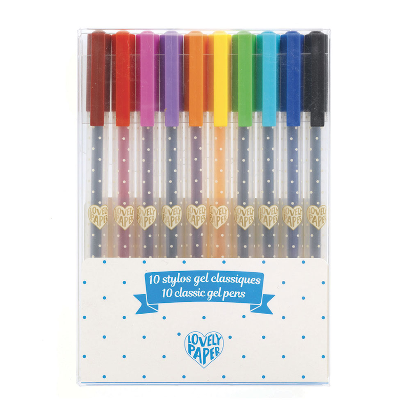 Djeco 10 classic gel pens, , medium-null