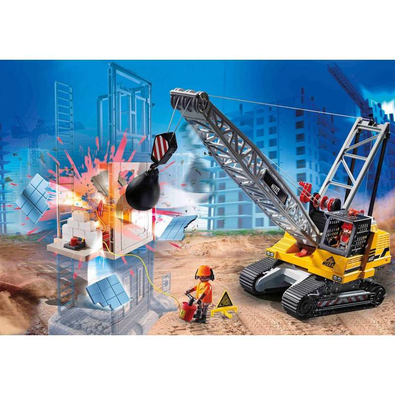 Product image: Playmobil 70442 city action construction demolition crane with working winch, , medium-null