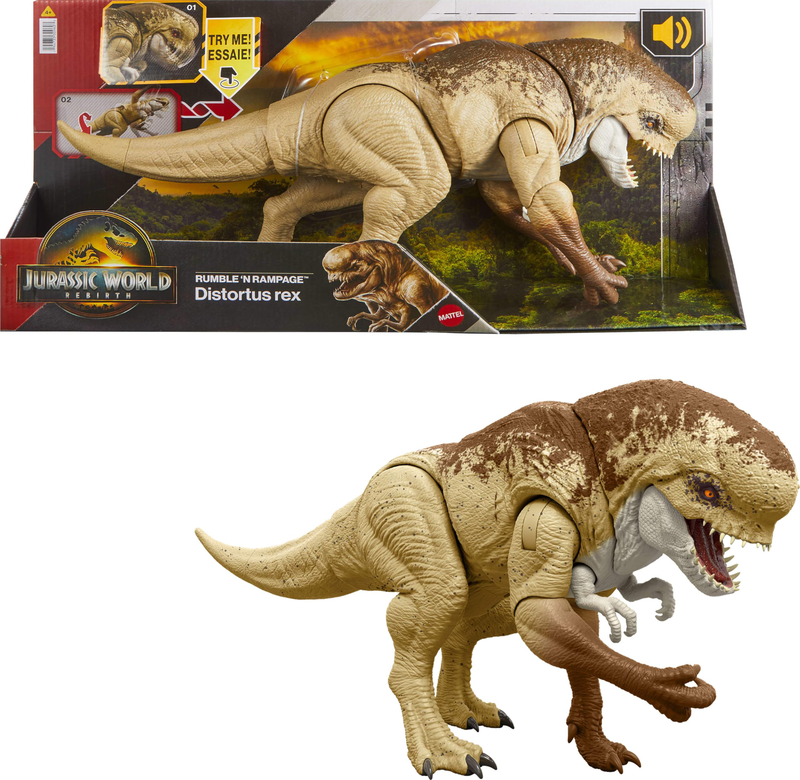 Jurassic world rebirth distortus rex action figure, , medium-null
