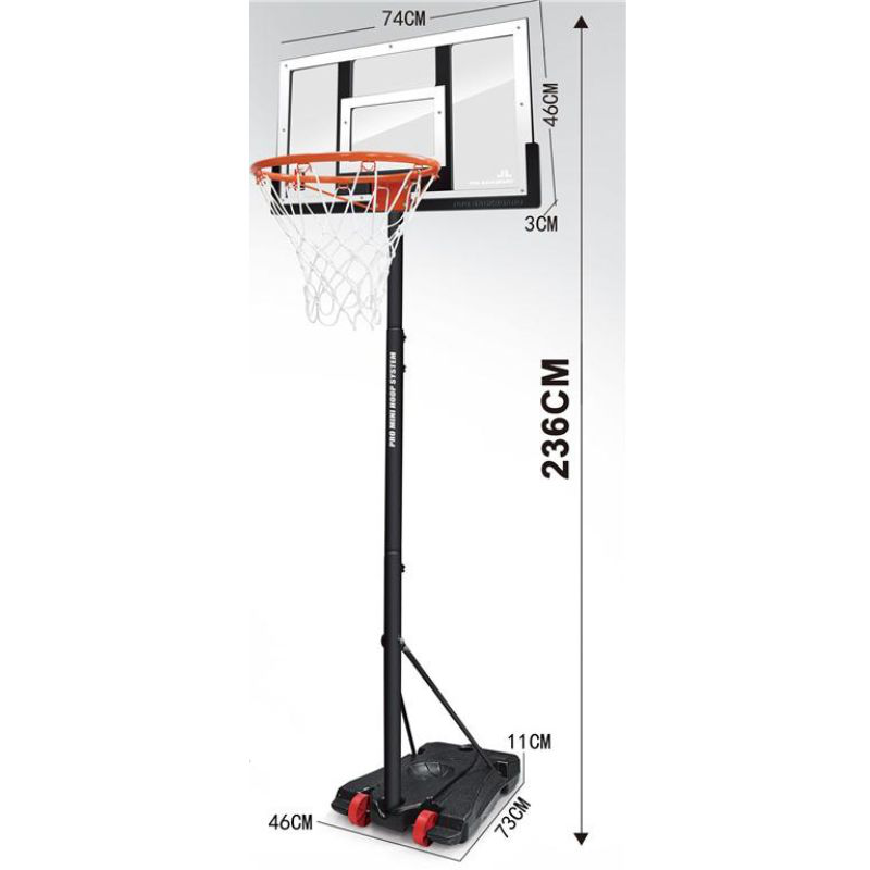 236cm trasparent basketball set, , medium-null