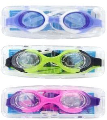 Goggles kids in case - blue, Blue, medium