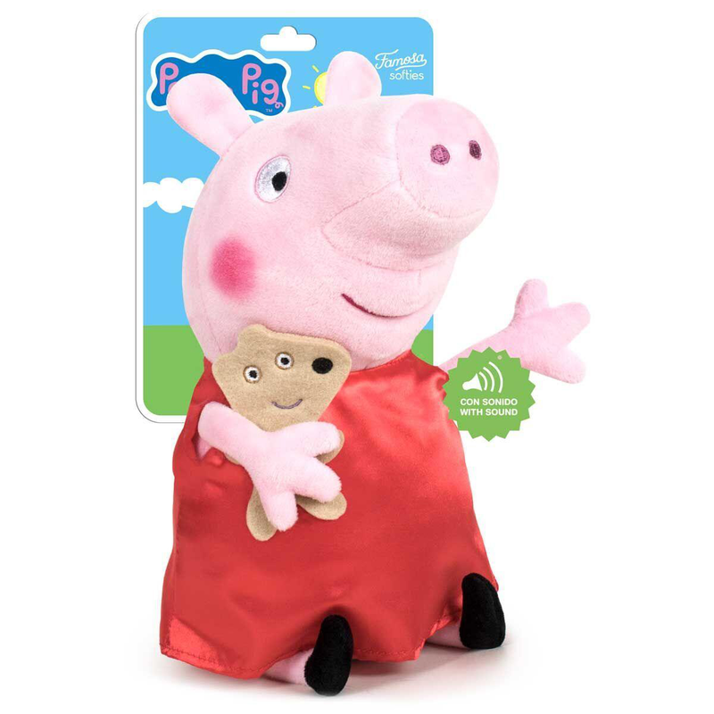 Peppa pig plush toy with sound 31cm, , medium-null