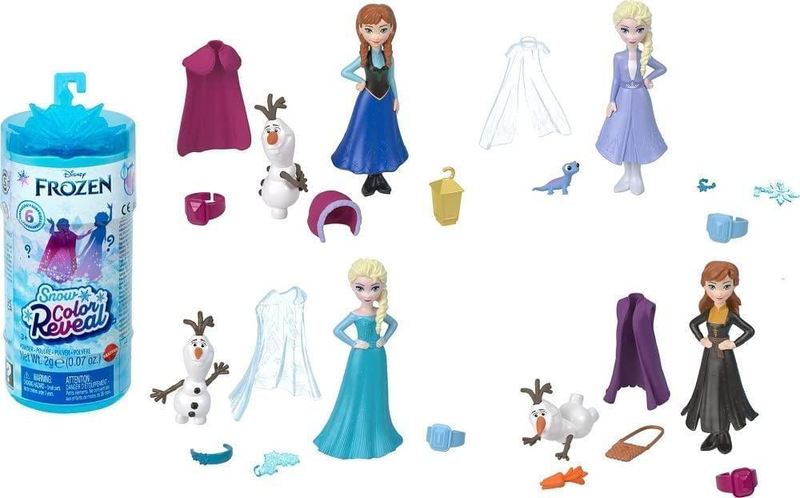Disney princess frozen small dolls colour reveal 6 surprises-null