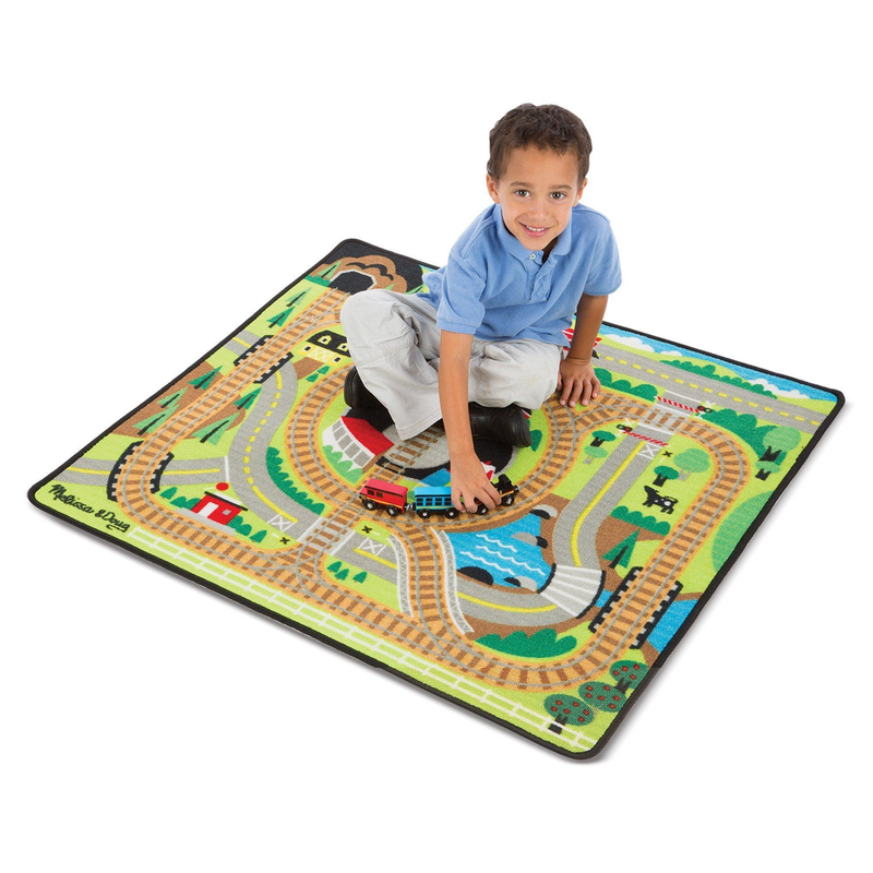 Melissa & doug 19554 around the rails train rug, , medium image number null