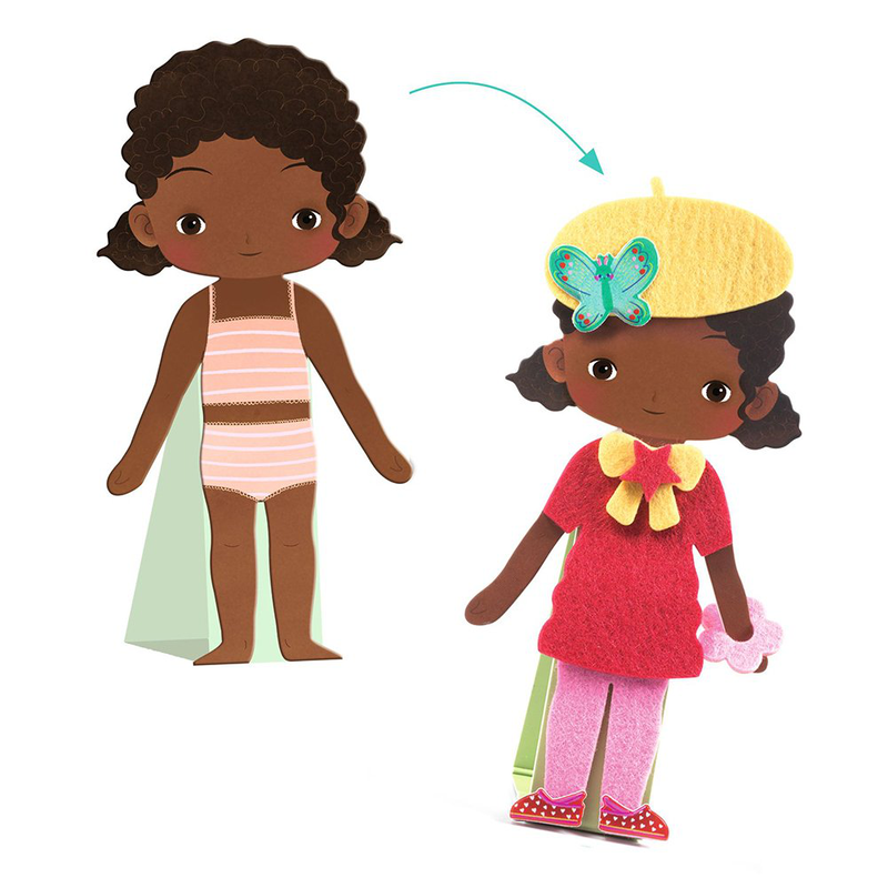 Characters to dress up felt collage, , medium image number null