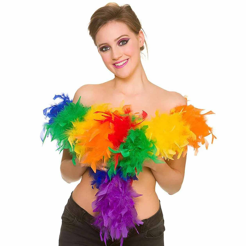 Feather boa rainbow, , medium-null
