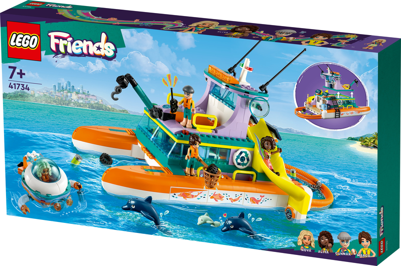 Lego friends sea rescue boat 41734 for ages 7+ 717pcs, , medium-null