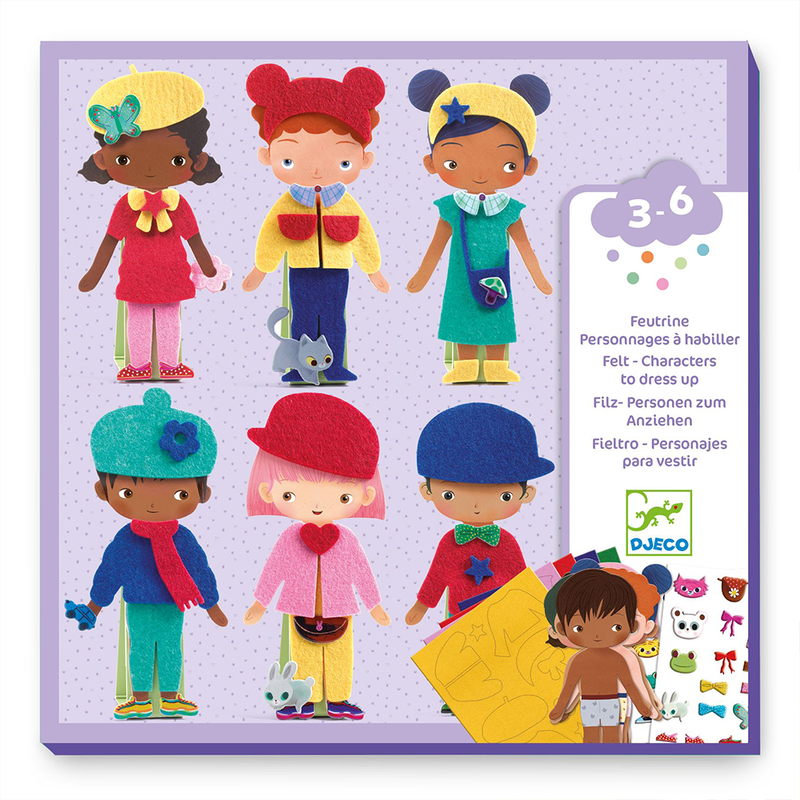 Characters to dress up felt collage, , medium image number null
