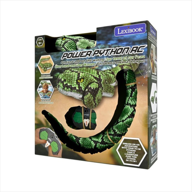 Lexibook remote-controlled amphibian python snake01, , medium-null