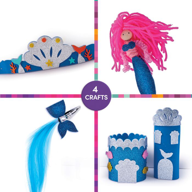 As craft mermaid with 4 shapes diy 3y+, , medium-null