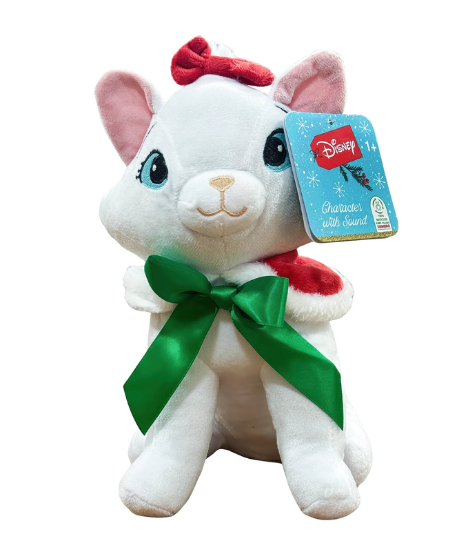 Disney marie aristocats white cat kitten christmas plush 23cm, , medium-null