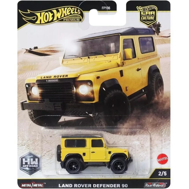 Hot wheels 1:64 land rover defender 90 &ndash; car culture premium hw off-road jbk74 fpy86, , medium-null
