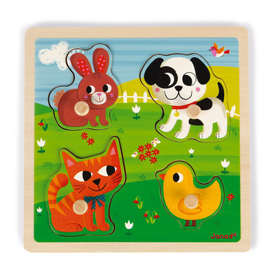 Tactile puzzle my first animals, , medium
