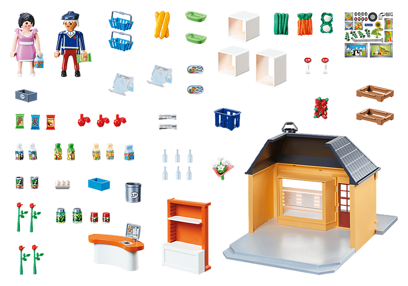 Playmobil 70375 city life my little town my supermarket, , medium image number null