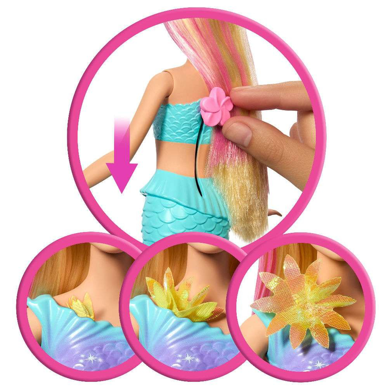 Barbie doll flower magic mermaid blonde, , medium-null