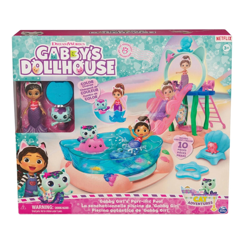 Gabby's dollhouse gabby girl's purr-ific pool playset-null