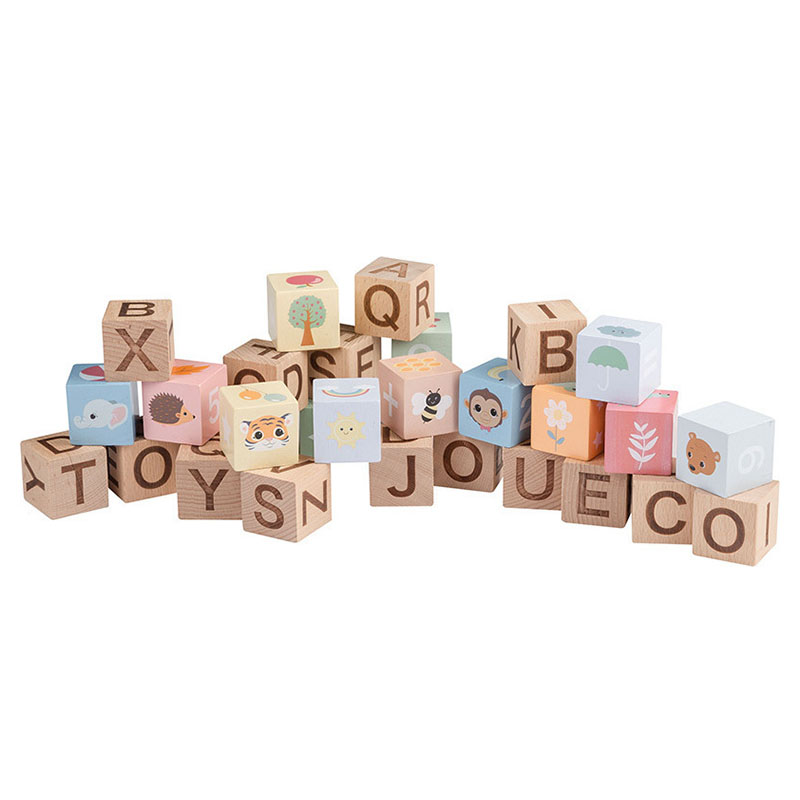Product image: Jouéco® - the wildies family alphabet blocks with bag, , medium-null