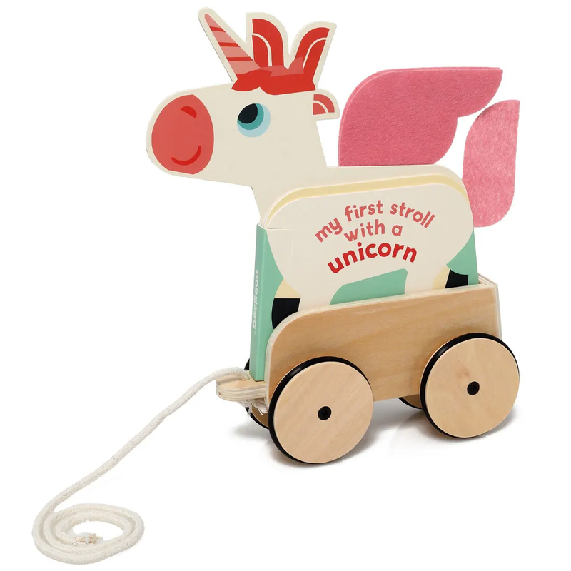 Pull-along book unicorn, , medium-null
