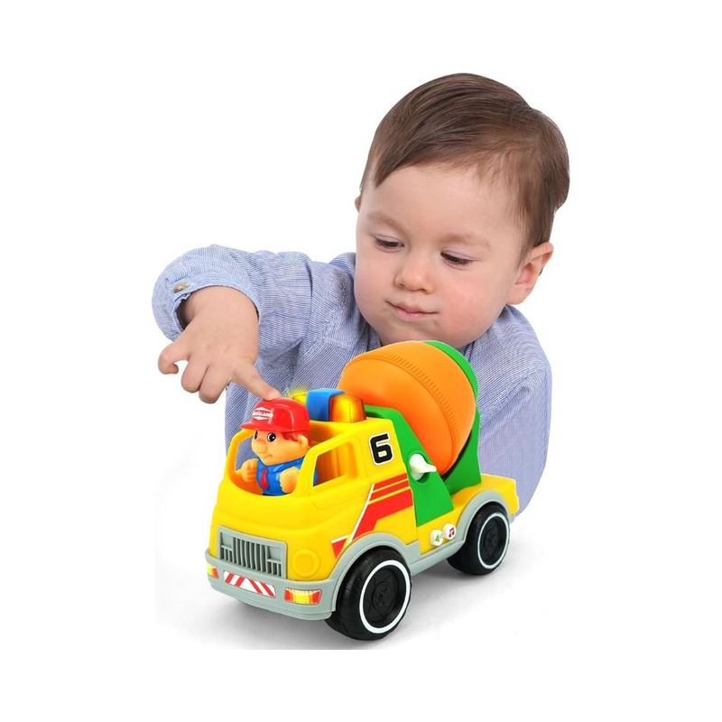 Kiddieland bright παιδικό φορτηγάκι harvest light & sound cement mixer με ήχους & φώτα 063206, 12+ μηνών , , medium-null