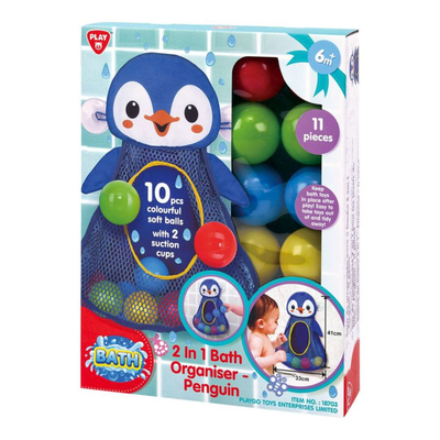 Playgo 2in1 bath organiser penguin 18703, , medium