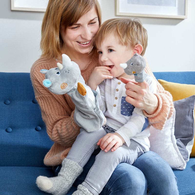 Product image: Haba puppet rhino with calf, , medium-null