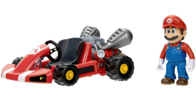 Nintendo super mario movie 7 cm figure with kart set, , medium image number null