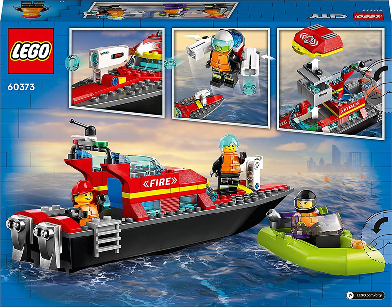 Lego city fire rescue boat 60373 for ages 5+, , medium-null