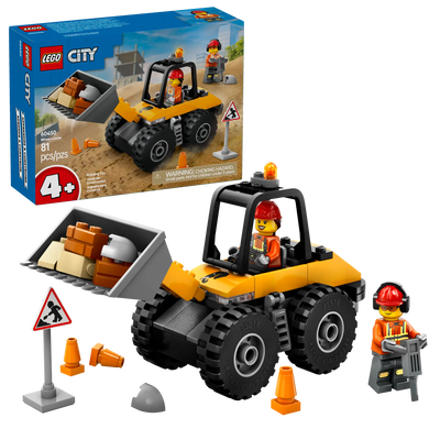 Lego city 60450 yellow construction wheel loader, , medium