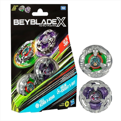 Beyblade x yell kong 3-60GB and helm knight 5-80t top dual pack set hasbro