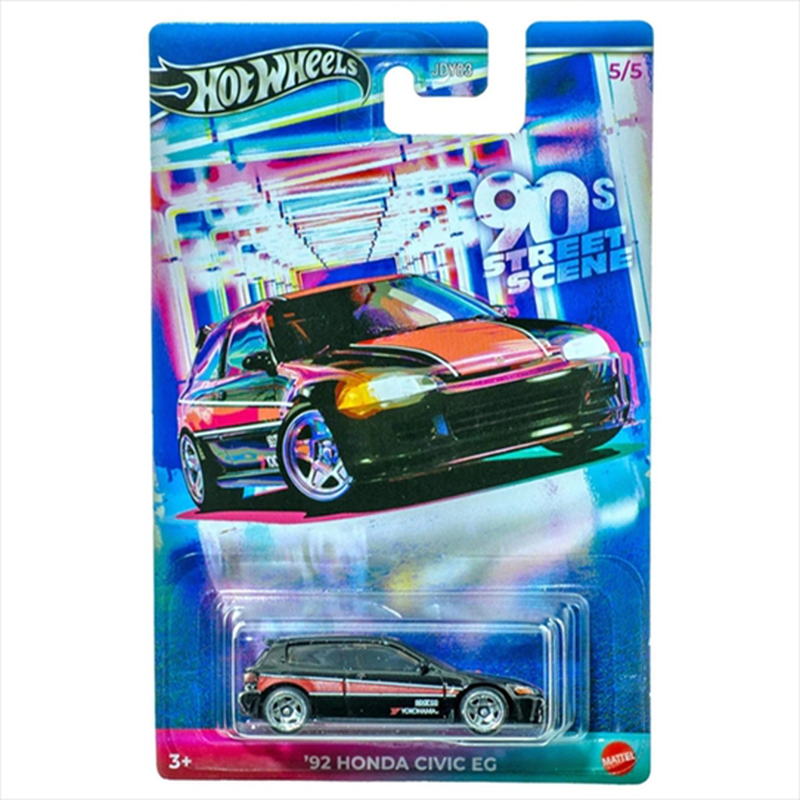 Mattel hot wheels 1/64 automotive international - 90s street scene jdm - 1992 honda civic jcb56, , medium-null
