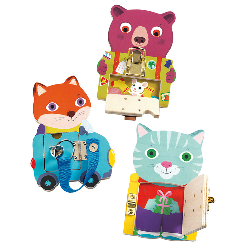 Djeco educational wooden games - early learning locktou, , medium image number null