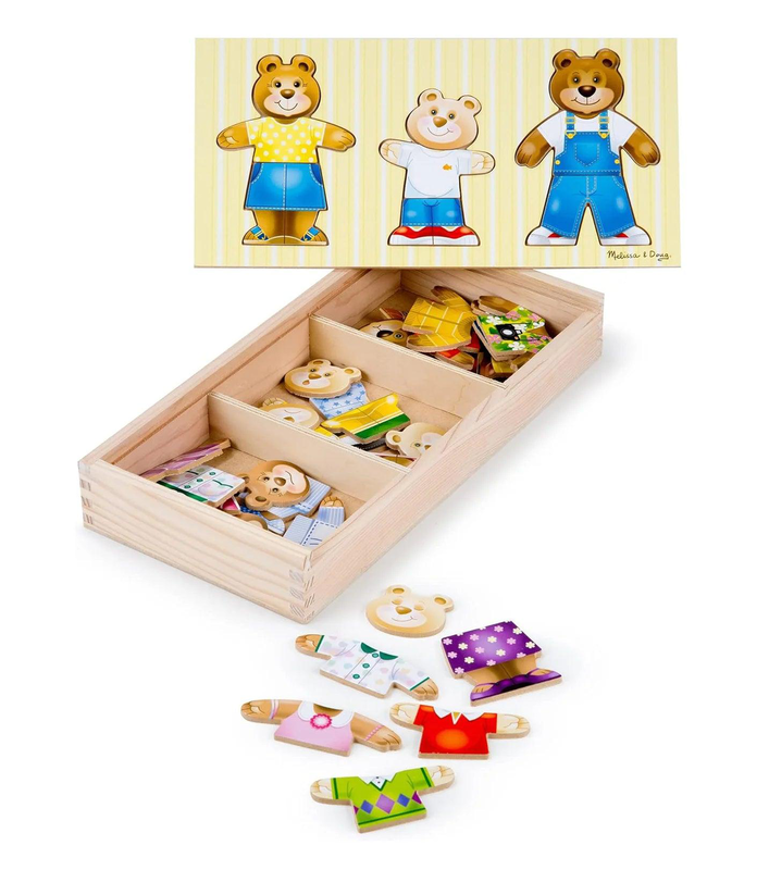 Melissa & doug 13770 bear family dress-up puzzle, , medium image number null