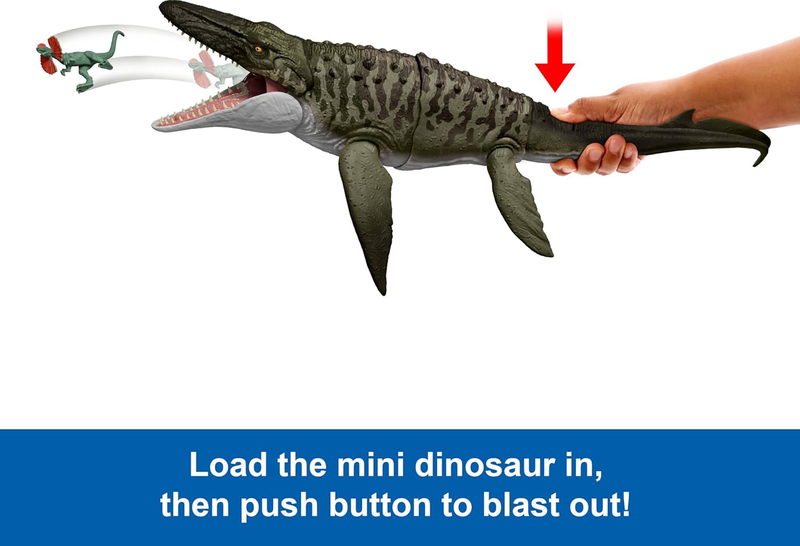 Jurassic world rebirth bite n blast mosasaurus, , medium-null