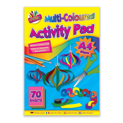 Multi-colored activity pad a4 80gr 70sheets, , medium