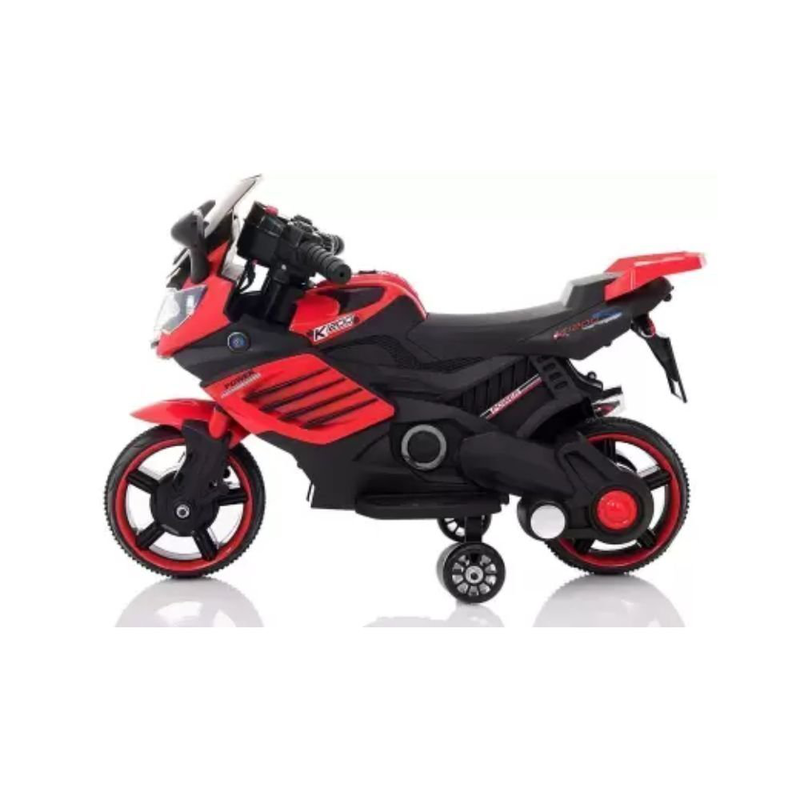 Ηλεκτροκίνητη μοτοσικλέτα 6v 4.5ah με φώτα, ήχο & mp3, διαθέσιμη σε κόκκινο, άσπρο και πράσινο, 3+ ετών-null