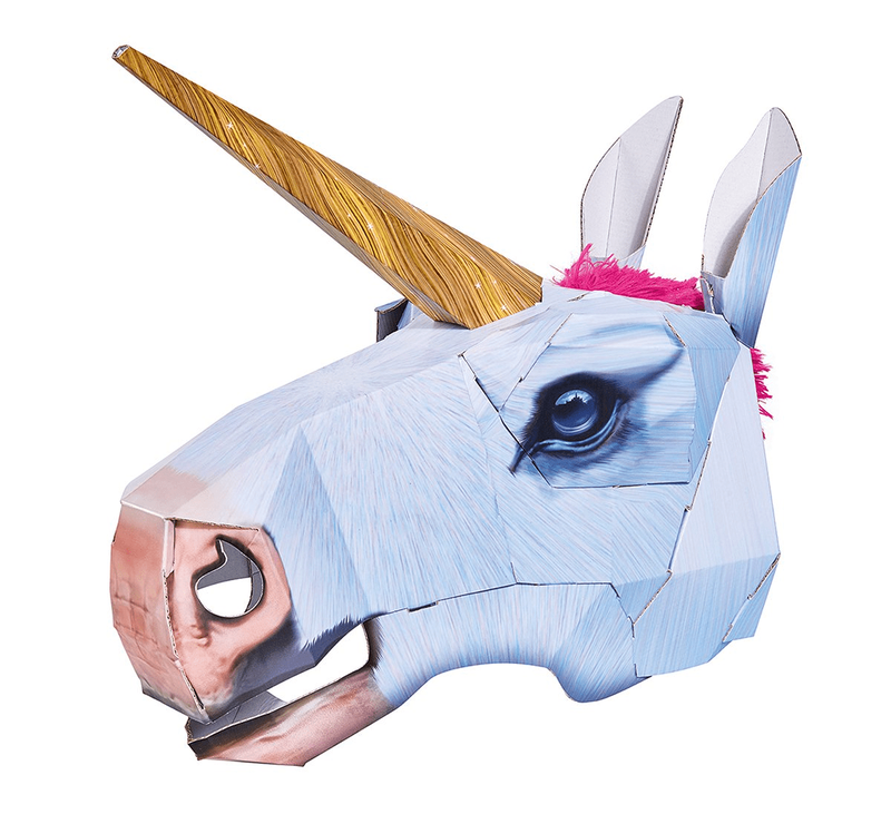 Wild cards-unicorn paper head 3d, , medium-null