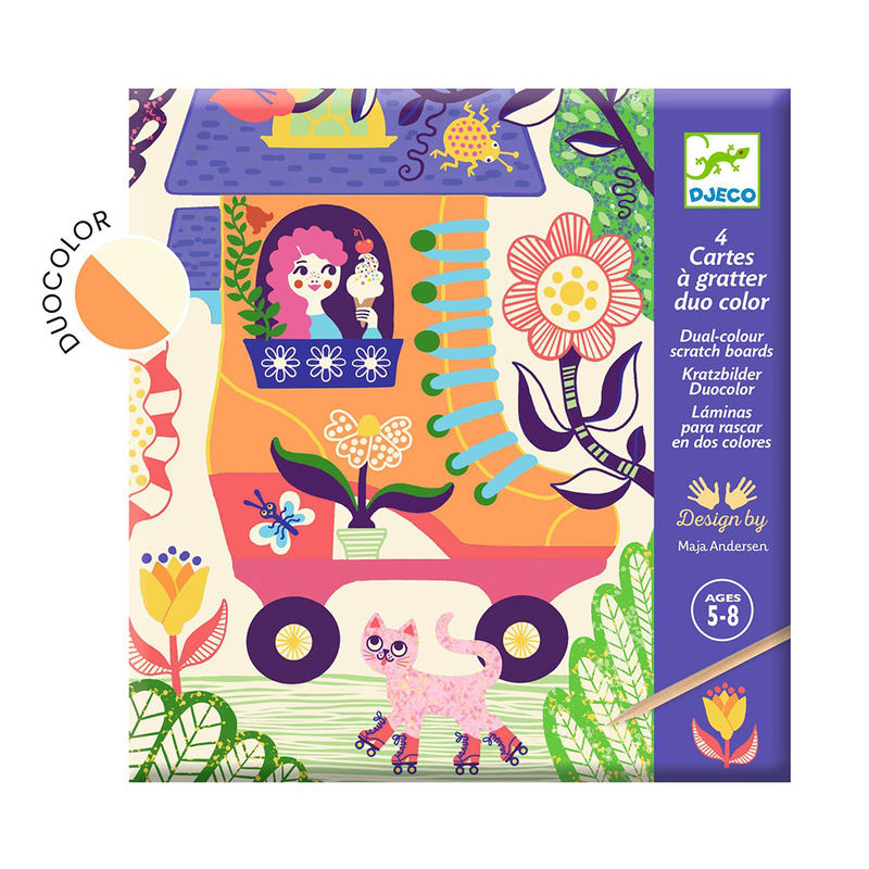 Djeco art and craft small gifts for older ones - scratch cards wacky houses, , medium image number null