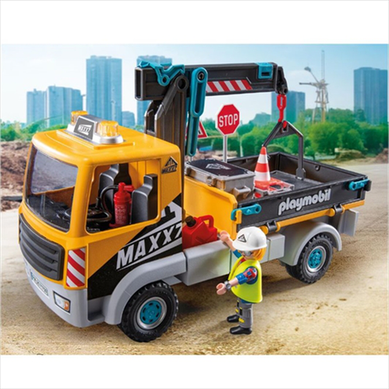 Playmobil 71750 action heroes - construction truck with crane, , medium-null